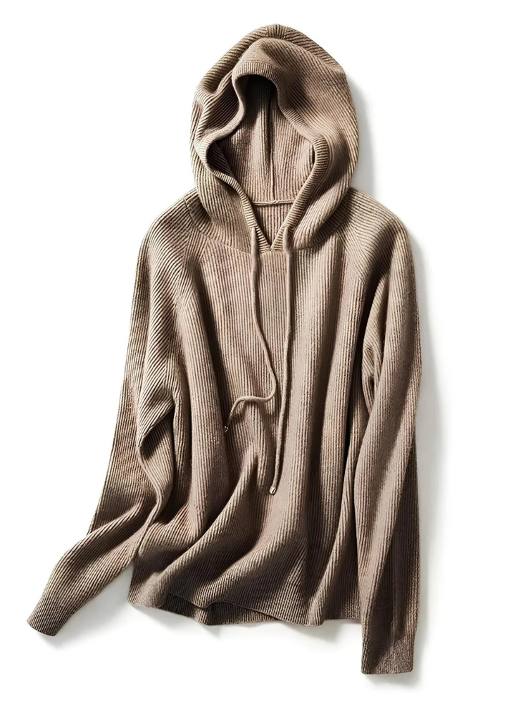 Damen Casual weicher Kapuzenpulli in warmer Ausführung, ideal für Freizeit und kühle Tage.