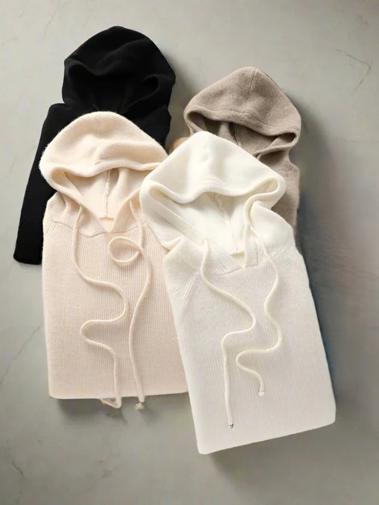 Damen Casual weicher Kapuzenpulli in warmer Ausführung, ideal für Freizeit und kühle Tage.