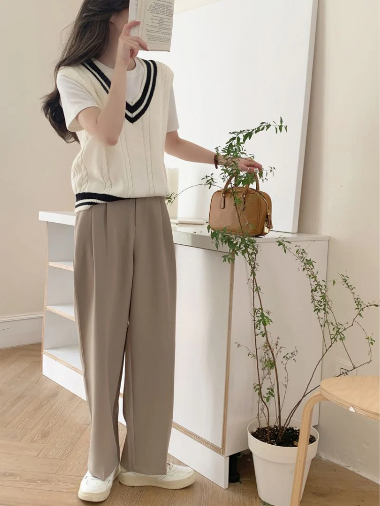 Damen ärmelloser Pullover im Old-Money-Stil in elegantem Design