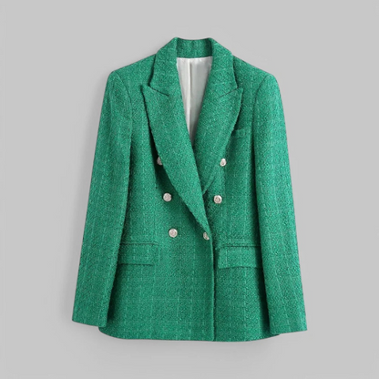 Damen anspruchsvoller doppelreihiger Blazer, eleganter und moderner Look