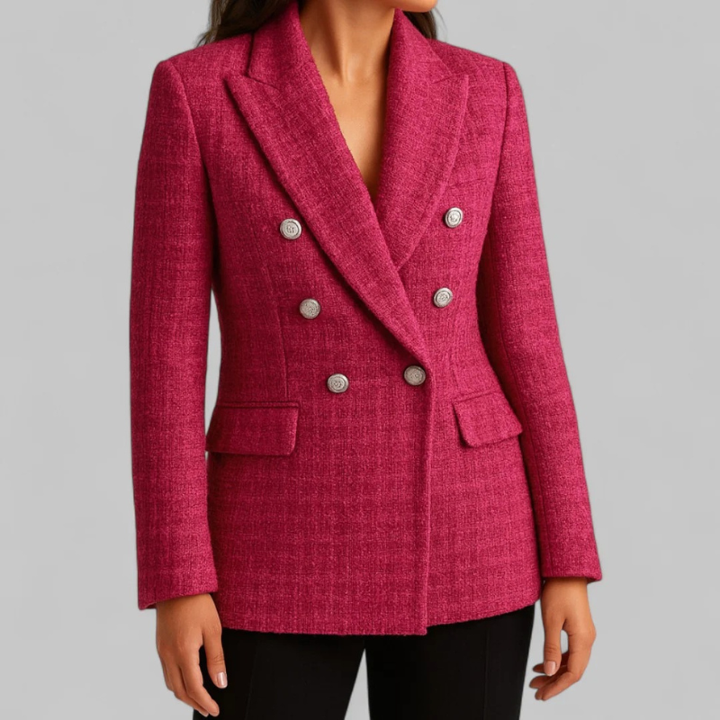 Damen anspruchsvoller doppelreihiger Blazer, eleganter und moderner Look