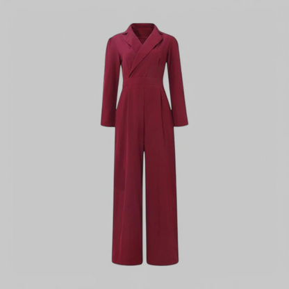 Damen Jumpsuit mit elegantem Schnitt und vielseitigem Design, geeignet für Büro und Alltag