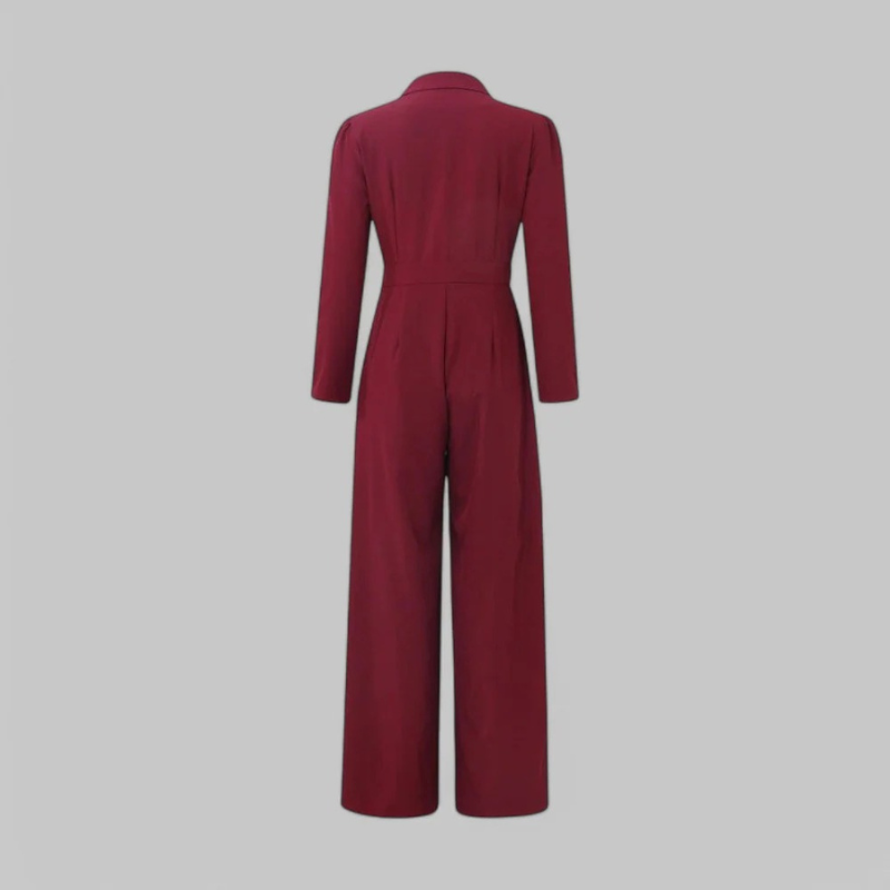 Damen Jumpsuit mit elegantem Schnitt und vielseitigem Design, geeignet für Büro und Alltag