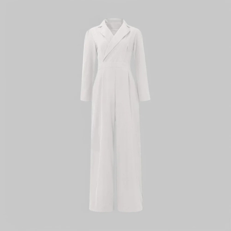 Damen Jumpsuit mit elegantem Schnitt und vielseitigem Design, geeignet für Büro und Alltag