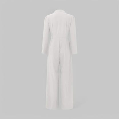 Damen Jumpsuit mit elegantem Schnitt und vielseitigem Design, geeignet für Büro und Alltag