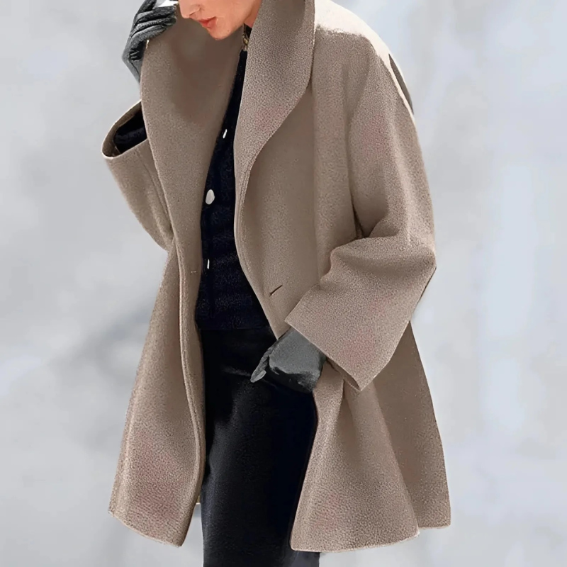 Damen eleganter Wintermantel in klassischem Design für kalte Tage