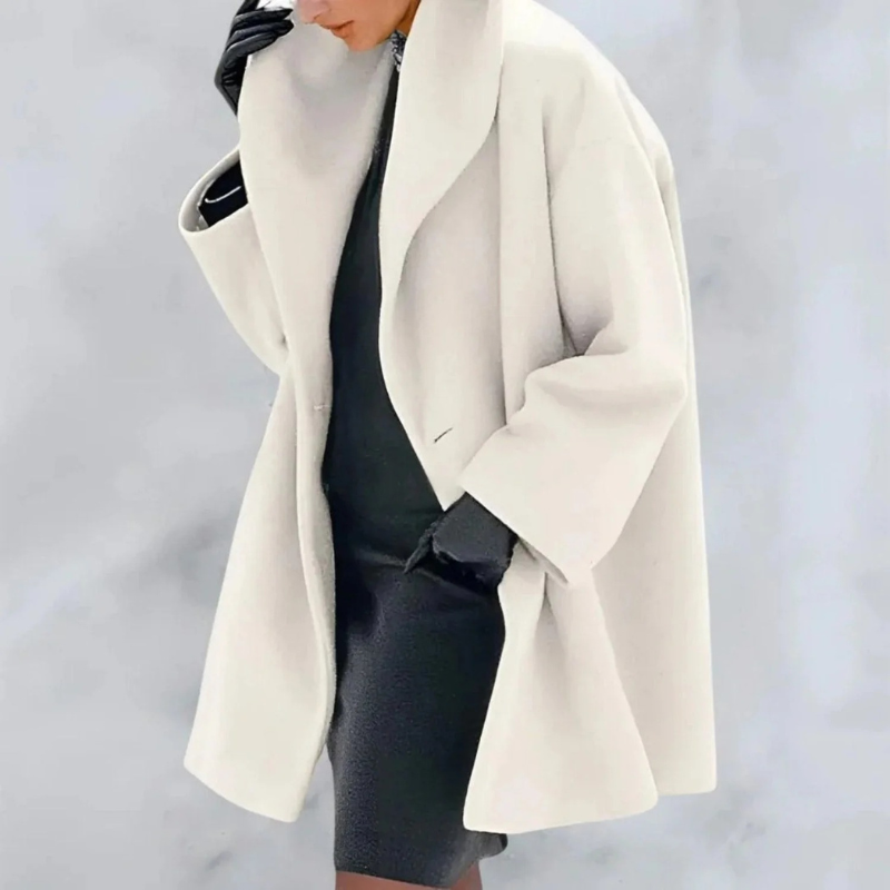 Damen eleganter Wintermantel in klassischem Design für kalte Tage