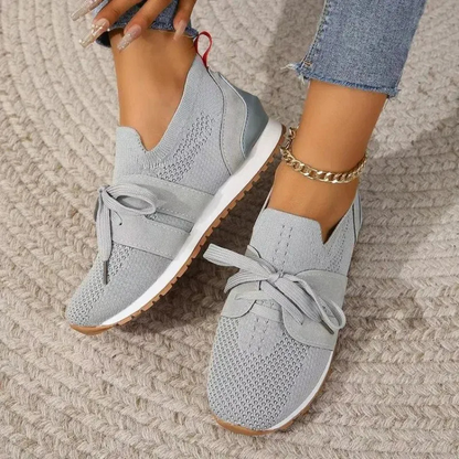 Damen atmungsaktive Mesh-Schnürschuhe mit leichter Sohle und sportlichem Design