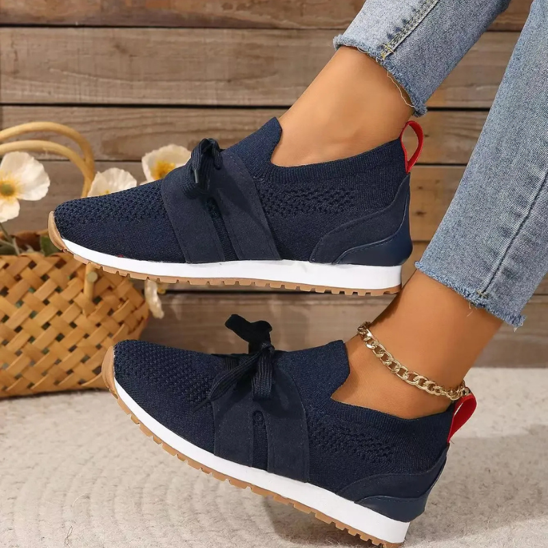 Damen atmungsaktive Mesh-Schnürschuhe mit leichter Sohle und sportlichem Design