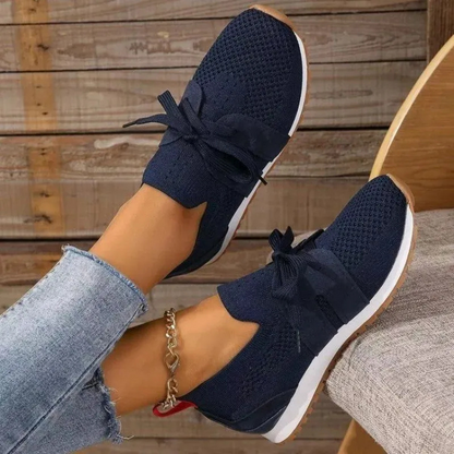 Damen atmungsaktive Mesh-Schnürschuhe mit leichter Sohle und sportlichem Design