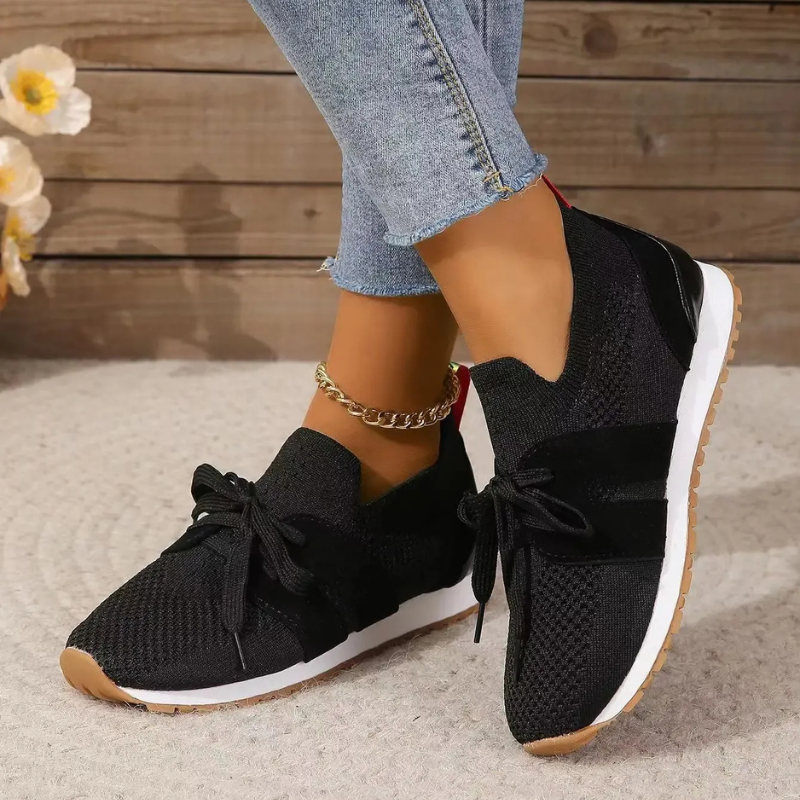 Damen atmungsaktive Mesh-Schnürschuhe mit leichter Sohle und sportlichem Design