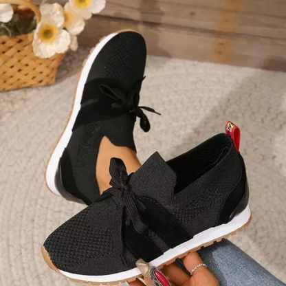 Damen atmungsaktive Mesh-Schnürschuhe mit leichter Sohle und sportlichem Design