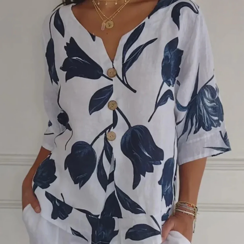 Damen atmungsaktive Sommerbluse in zeitlosem Design für warme Tage
