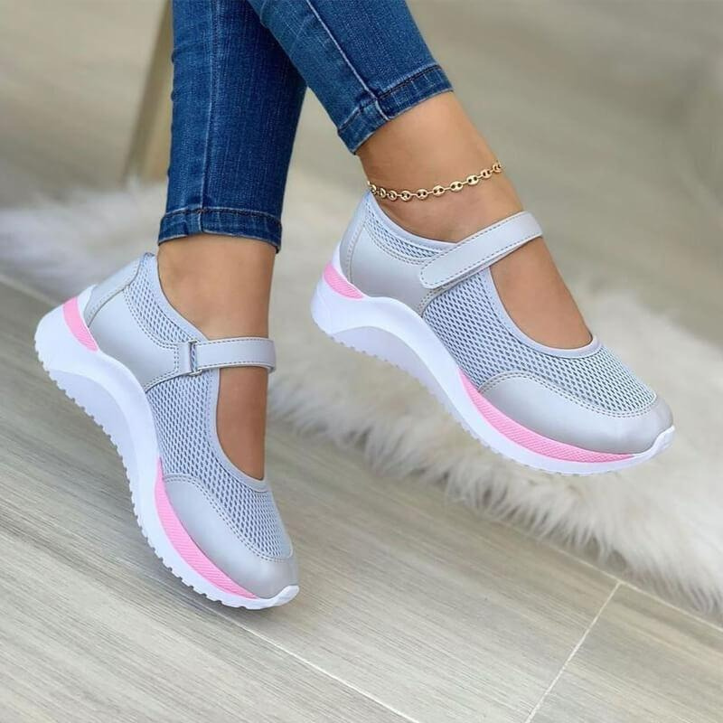 Damen atmungsaktive Walkingschuhe mit rutschfester Sohle und komfortabler Passform für den Alltag.