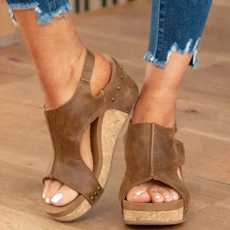 Damen bequeme Keilsandalen mit modernem Design für stilvolle und komfortable Auftritte