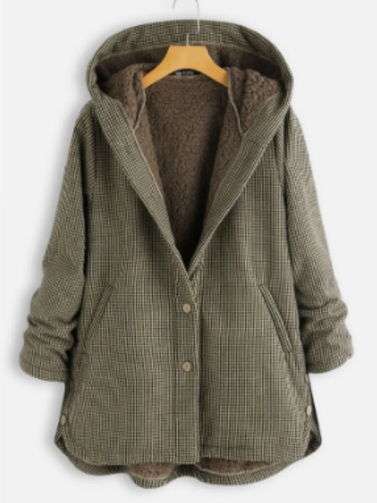 Damen bequeme Plüsch-Winterjacke für Wärme und Komfort