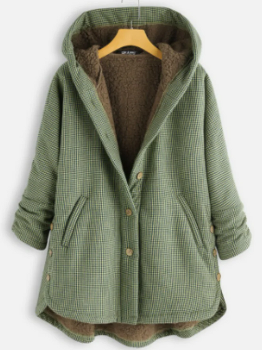Damen bequeme Plüsch-Winterjacke für Wärme und Komfort