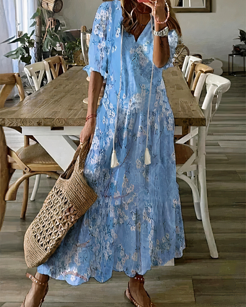  Damen bequemes geblümtes Sommerkleid für feminine und sommerliche Outfits