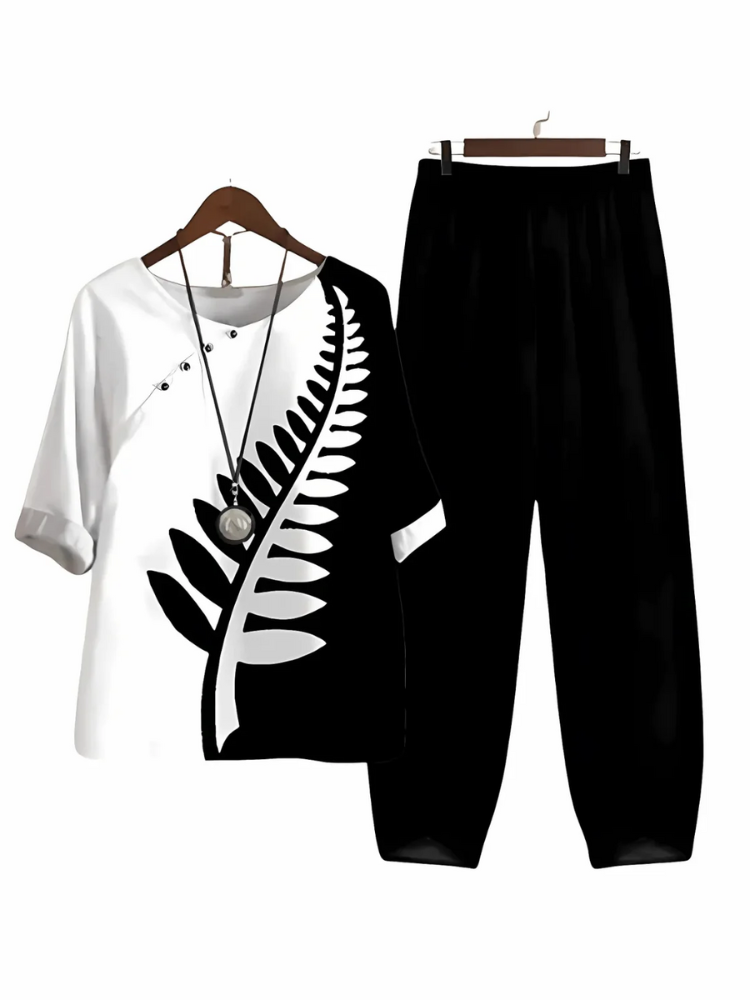 Damen bequemes passendes Set für moderne und stilvolle Alltagslooks