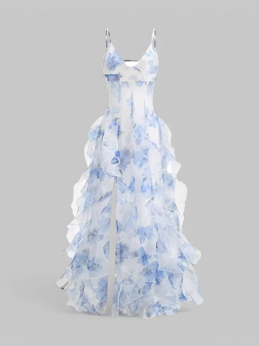 Damen Blumen Urlaub Sommerkleid mit luftiger Passform und fröhlichem Muster für warme Tage.