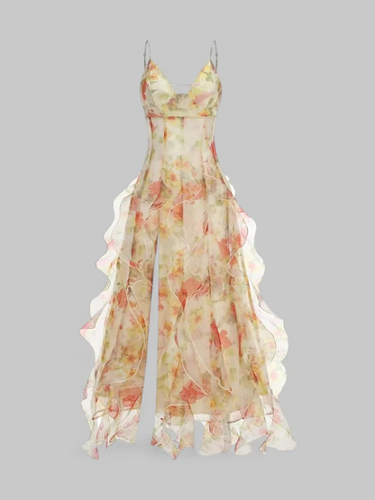 Damen Blumen Urlaub Sommerkleid mit luftiger Passform und fröhlichem Muster für warme Tage.