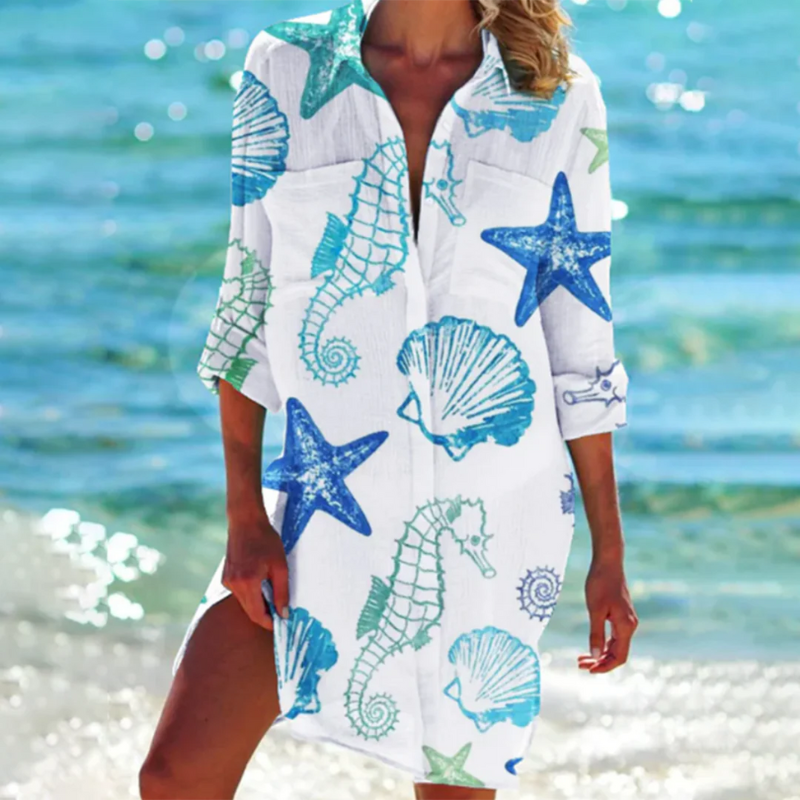  Damen buntes Batik-Sommerkleid in leuchtenden Farben für sonnige Tage