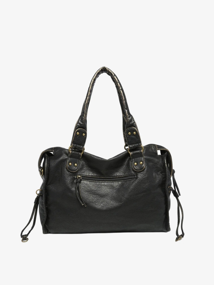 Damen elegante schwarze Umhängetasche – stilvolle Alltagstasche mit funktionalem Design.
