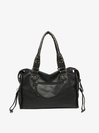 Damen elegante schwarze Umhängetasche – stilvolle Alltagstasche mit funktionalem Design.