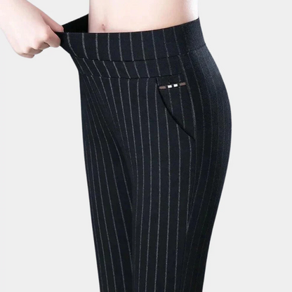 Damen elegante Stretchhose mit schmalem Schnitt und bequemer Passform für Büro und Freizeit