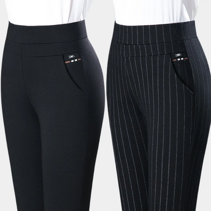 Damen elegante Stretchhose mit schmalem Schnitt und bequemer Passform für Büro und Freizeit