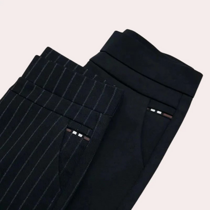 Damen elegante Stretchhose mit schmalem Schnitt und bequemer Passform für Büro und Freizeit