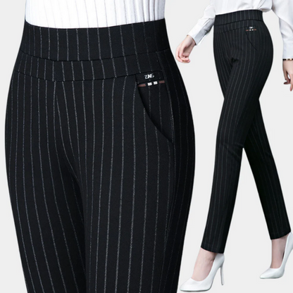 Damen elegante Stretchhose mit schmalem Schnitt und bequemer Passform für Büro und Freizeit