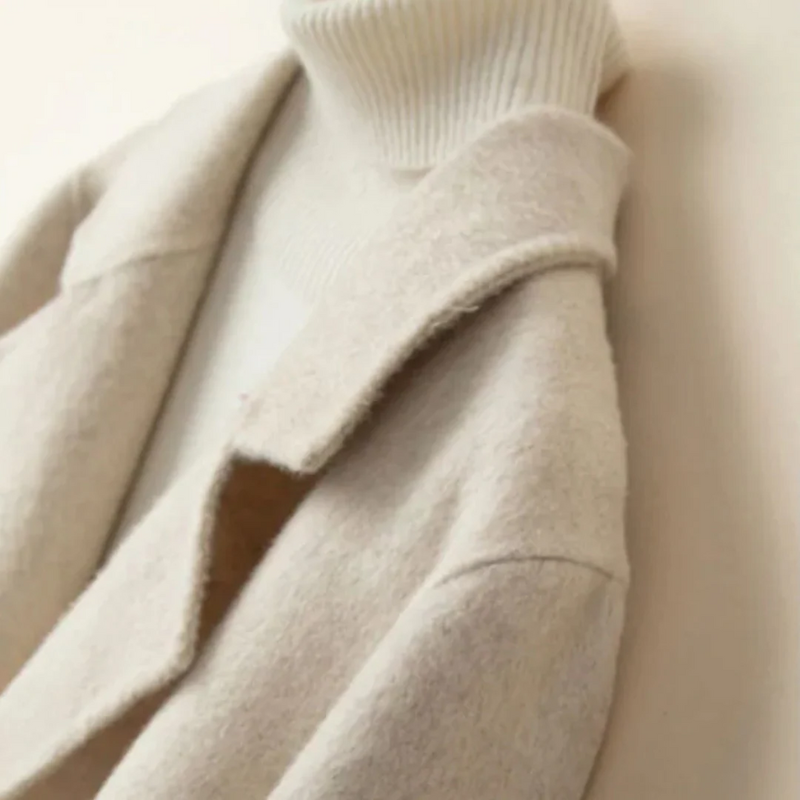 Damen eleganter Doppelreiher-Mantel für stilvolle Outfits