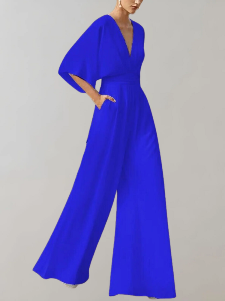 Damen eleganter Jumpsuit mit weitem Bein in stilvollem Design für besondere Anlässe