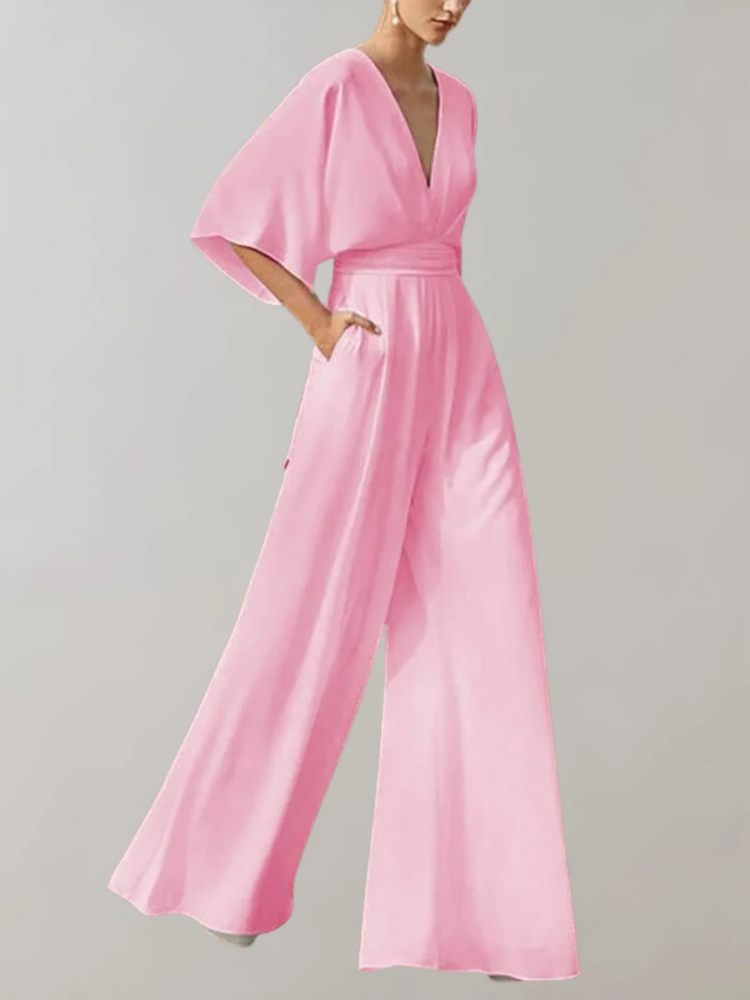 Damen eleganter Jumpsuit mit weitem Bein in stilvollem Design für besondere Anlässe