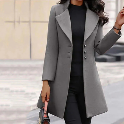 Damen eleganter Mantel, stilvoll und bequem für Alltag und besondere Anlässe