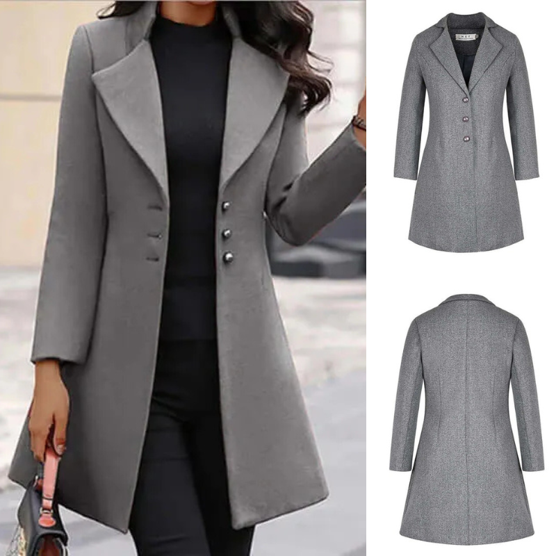 Damen eleganter Mantel, stilvoll und bequem für Alltag und besondere Anlässe