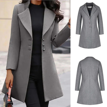Damen eleganter Mantel, stilvoll und bequem für Alltag und besondere Anlässe
