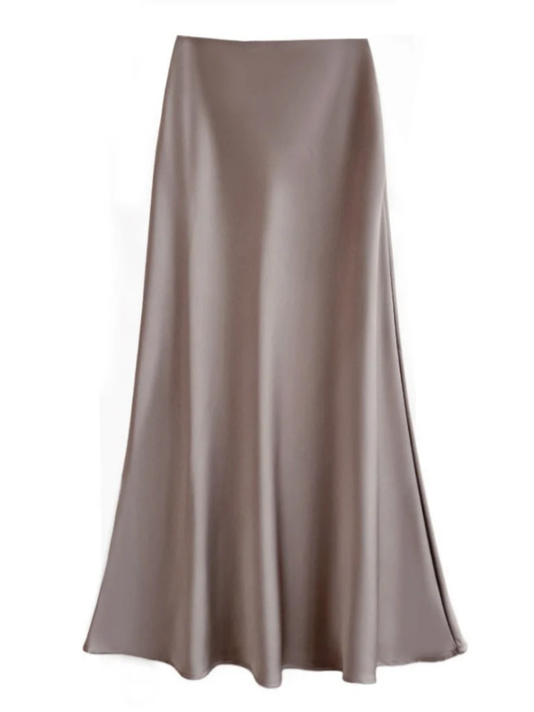 Damen eleganter Maxirock in langer, ausgestellter Form für stilvolle Outfits.