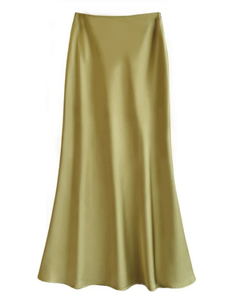 Damen eleganter Maxirock in langer, ausgestellter Form für stilvolle Outfits.