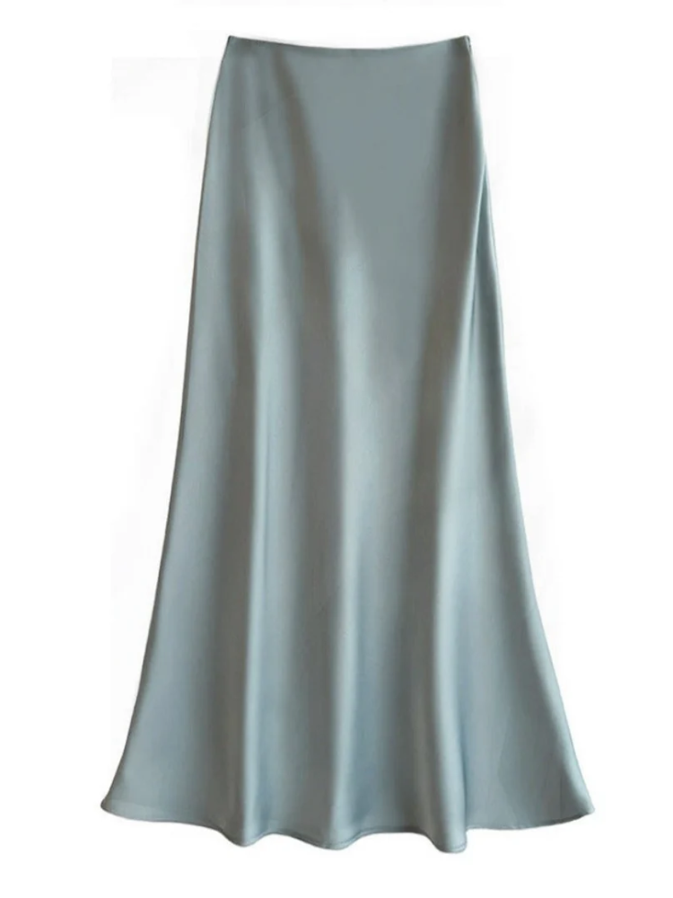 Damen eleganter Maxirock in langer, ausgestellter Form für stilvolle Outfits.