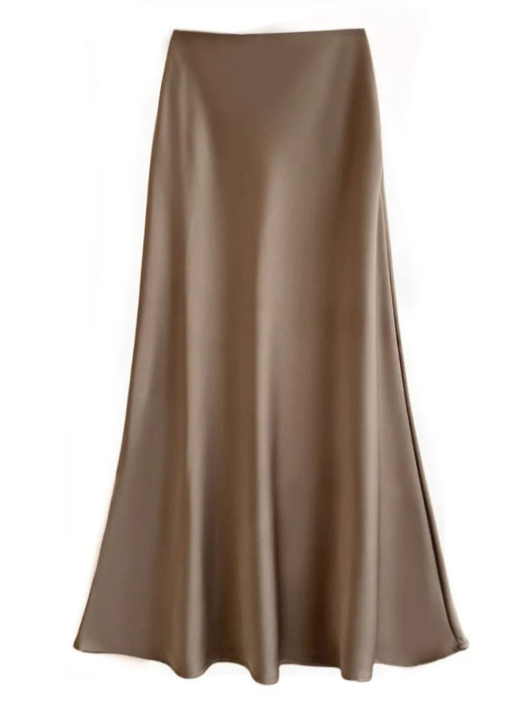 Damen eleganter Maxirock in langer, ausgestellter Form für stilvolle Outfits.