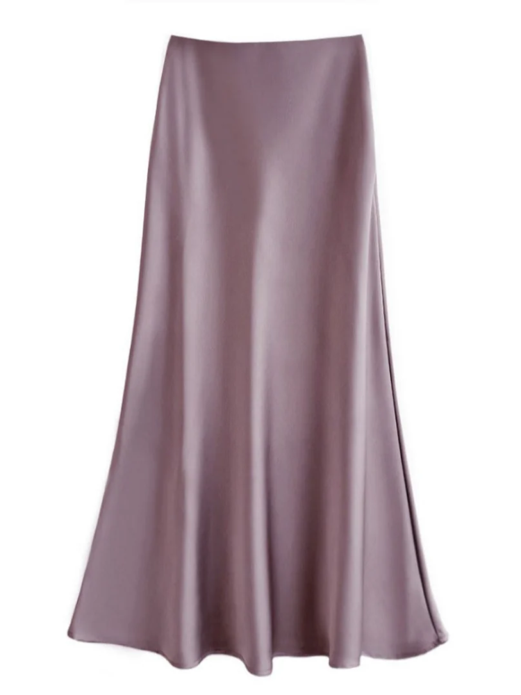 Damen eleganter Maxirock in langer, ausgestellter Form für stilvolle Outfits.