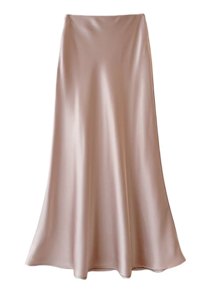 Damen eleganter Maxirock in langer, ausgestellter Form für stilvolle Outfits.