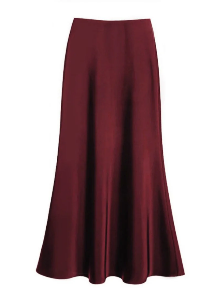 Damen eleganter Maxirock in langer, ausgestellter Form für stilvolle Outfits.