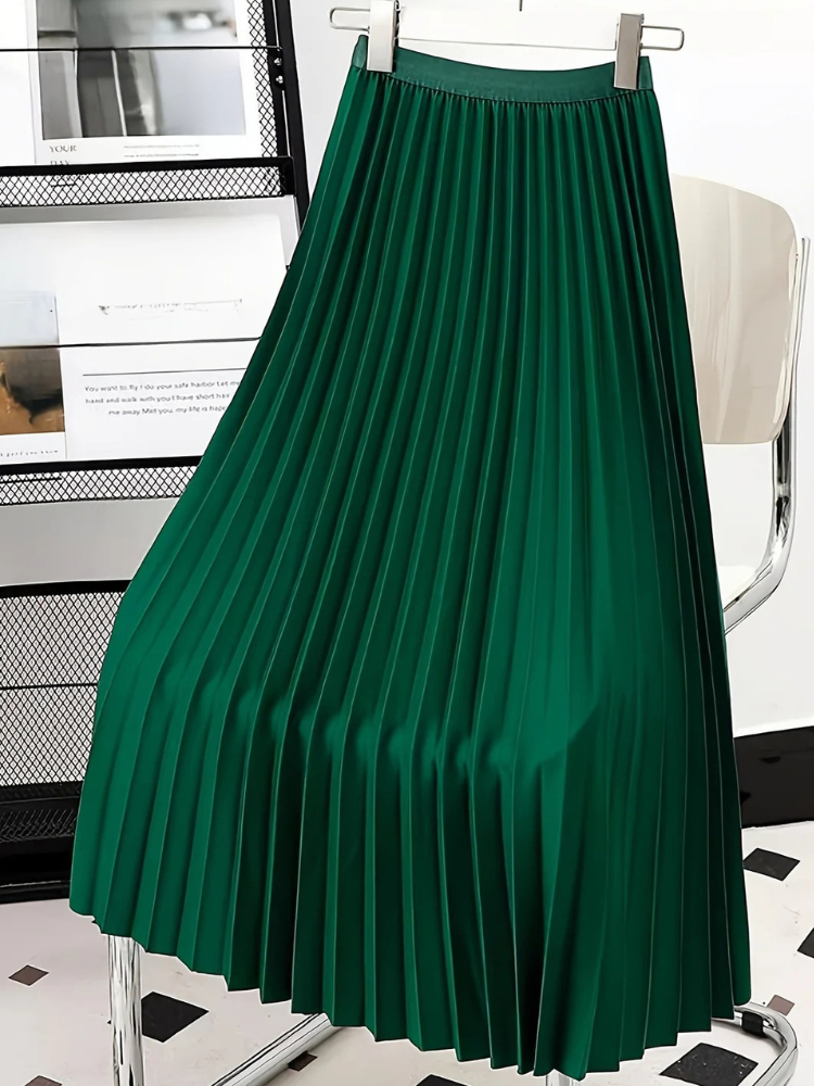 Damen eleganter Midirock mit hoher Taille – stilvoller Rock für Alltag und besondere Momente.