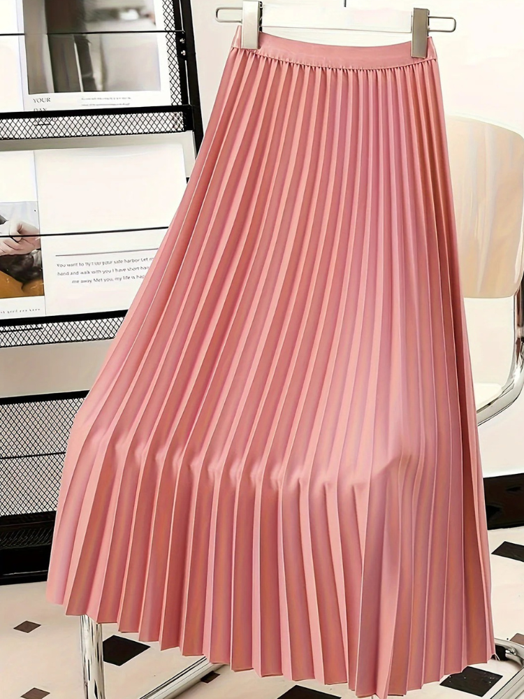 Damen eleganter Midirock mit hoher Taille – stilvoller Rock für Alltag und besondere Momente.