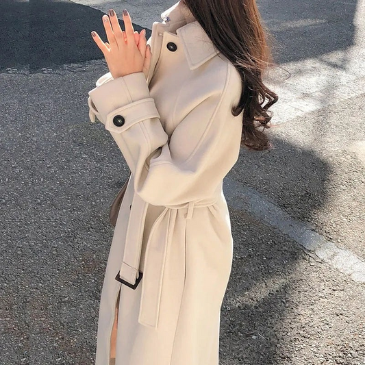 Eleganter Vintage-Mantel für Damen mit klassischem Schnitt und stilvollen Details