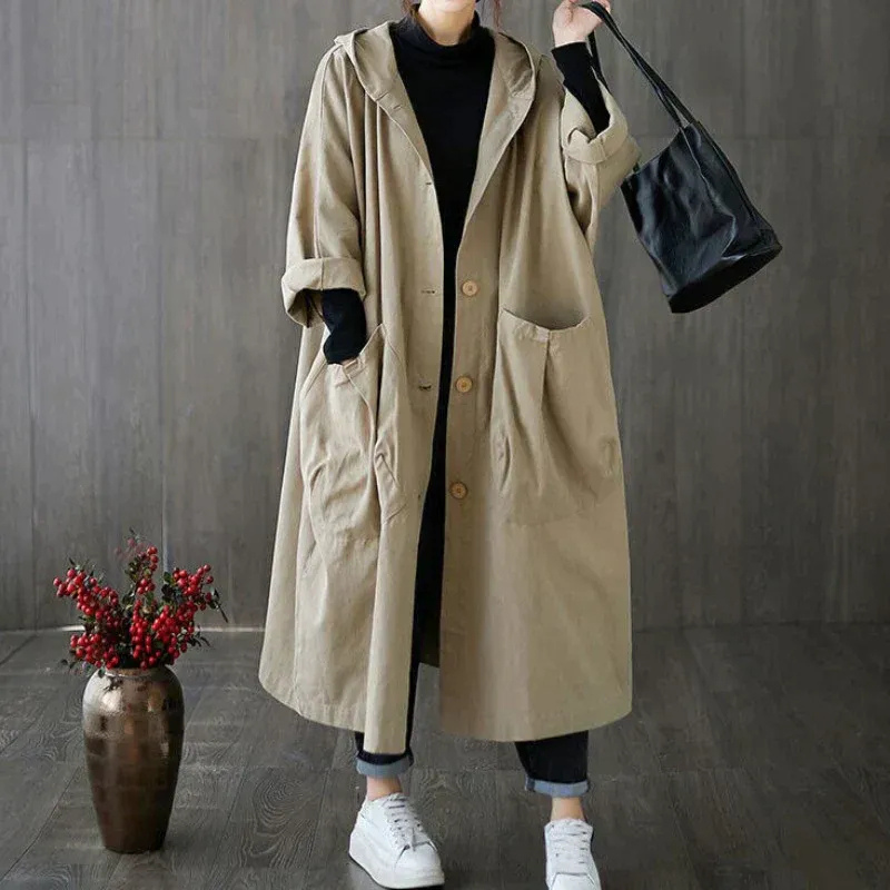  Damen eleganter weiter Trenchcoat mit wasserdichter Funktion für stilvolle Auftritte bei jedem Wetter