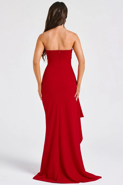 Damen elegantes Abendkleid mit hohem Beinschlitz für besondere Anlässe